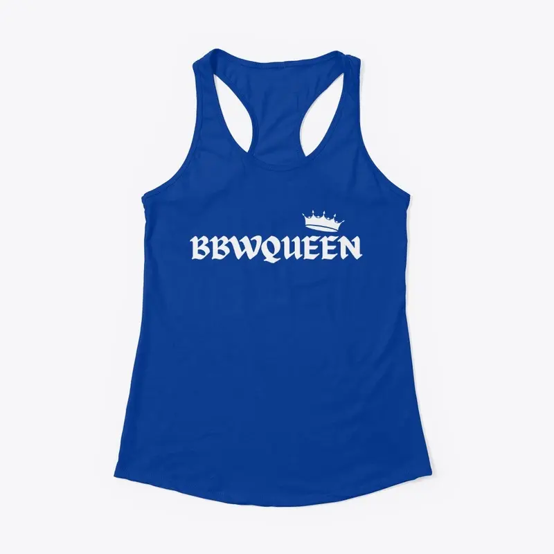 BBW Queen Tank Blue/White